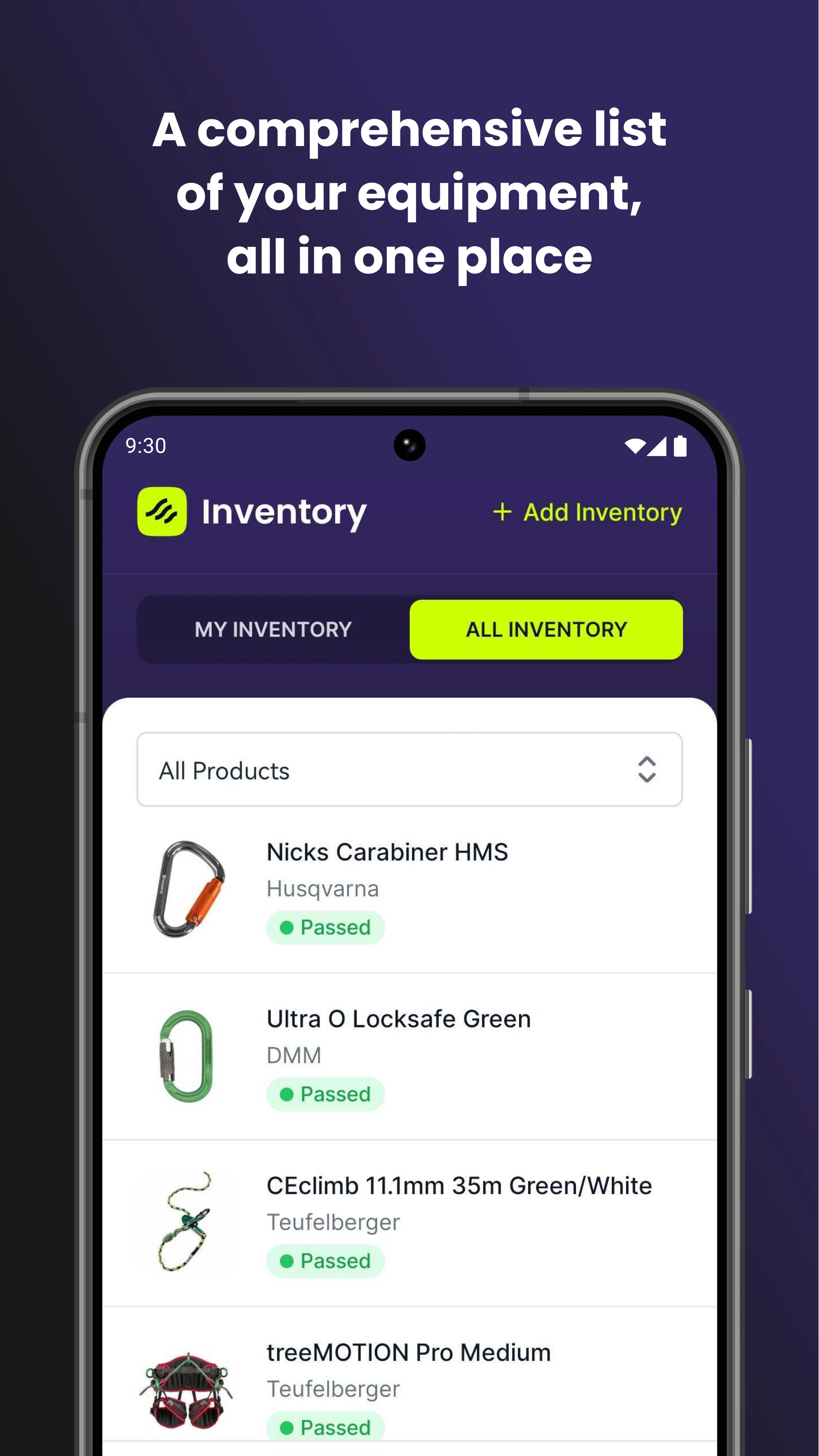 Scannable Safety Equipment App screenshot